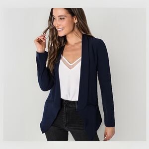 Womens Lulu’s Miss Punctuality Lightweight Blazer Navy Blue Size M